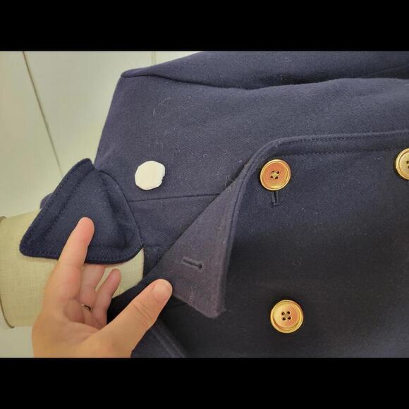 NWOT J Crew Size 6 navy blue wool cashmere coat by Nello Gori - Picture 2 of 8